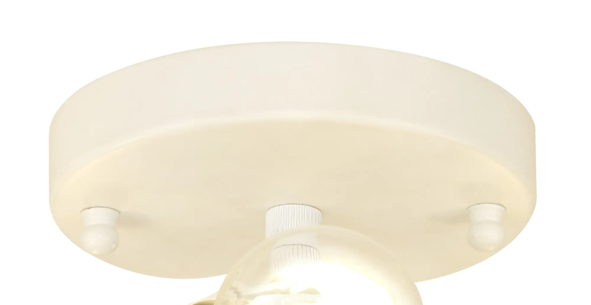 Baymont 50cm Flush 5 Light Black, Frosted Diffuser DK0634  Deco Baymont WH BL